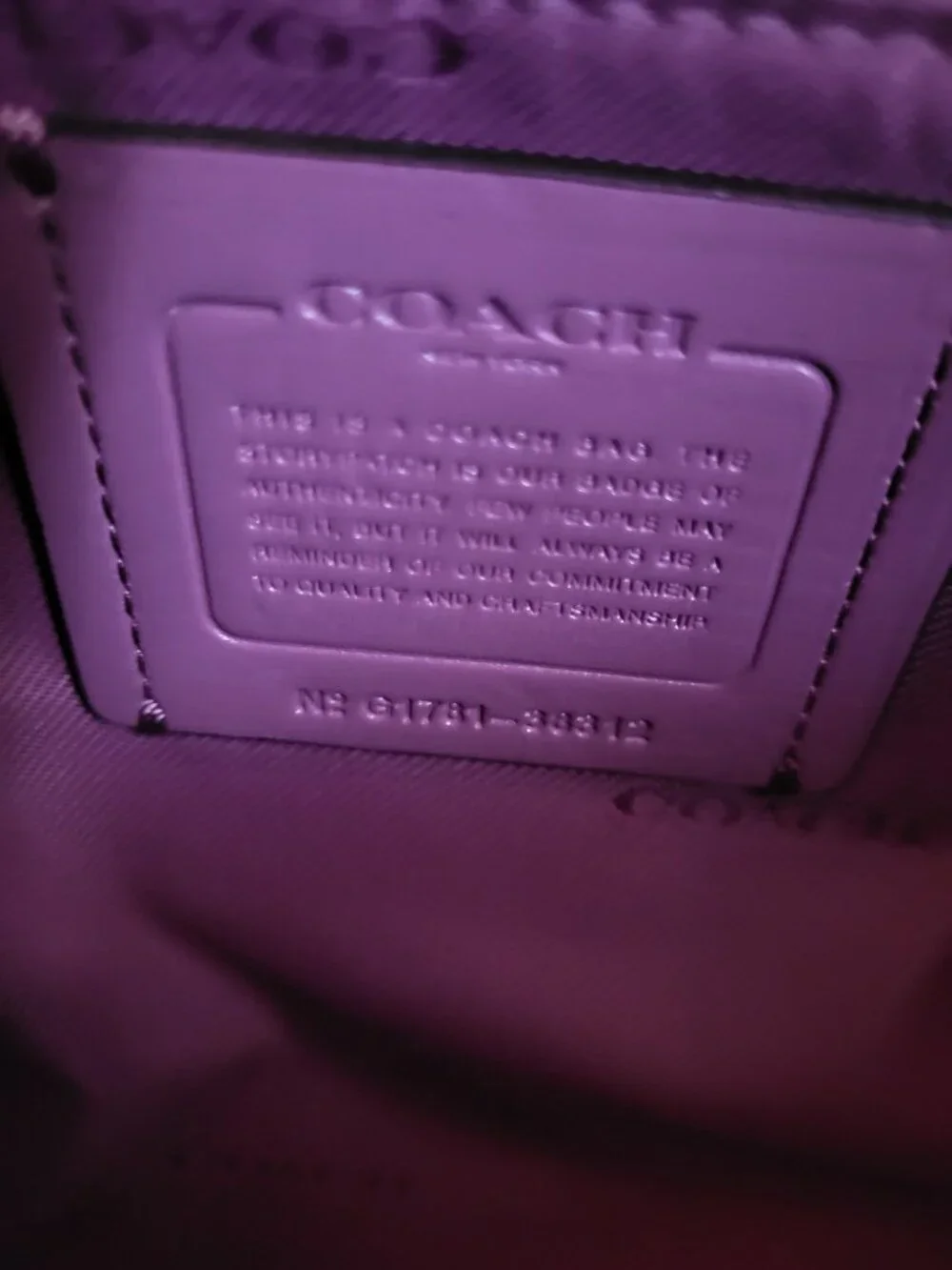 Coach mauve color bag